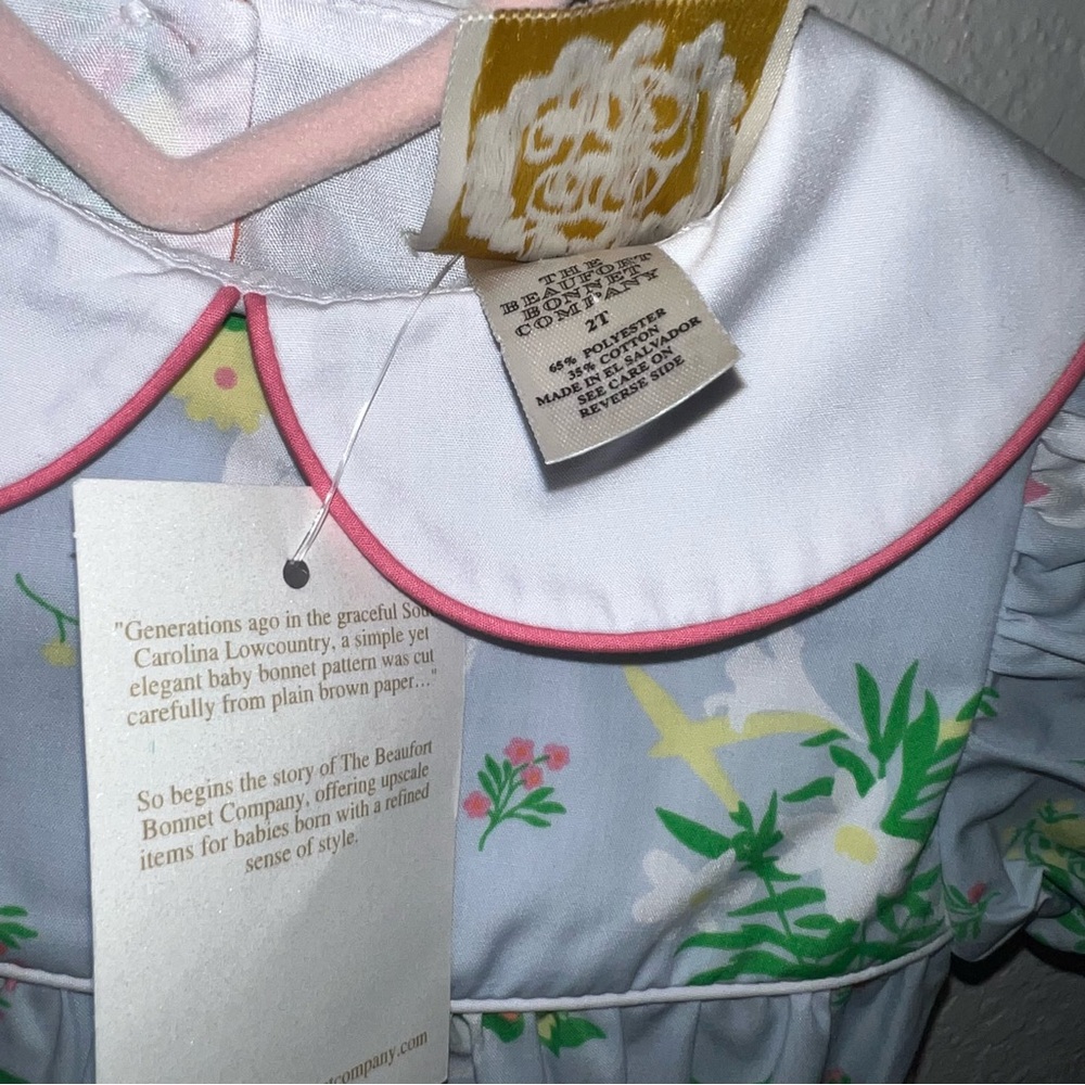 2T The Beaufort Bonnet Company Uplifting Lilies holly day dress - NWT - Picture 7 of 8